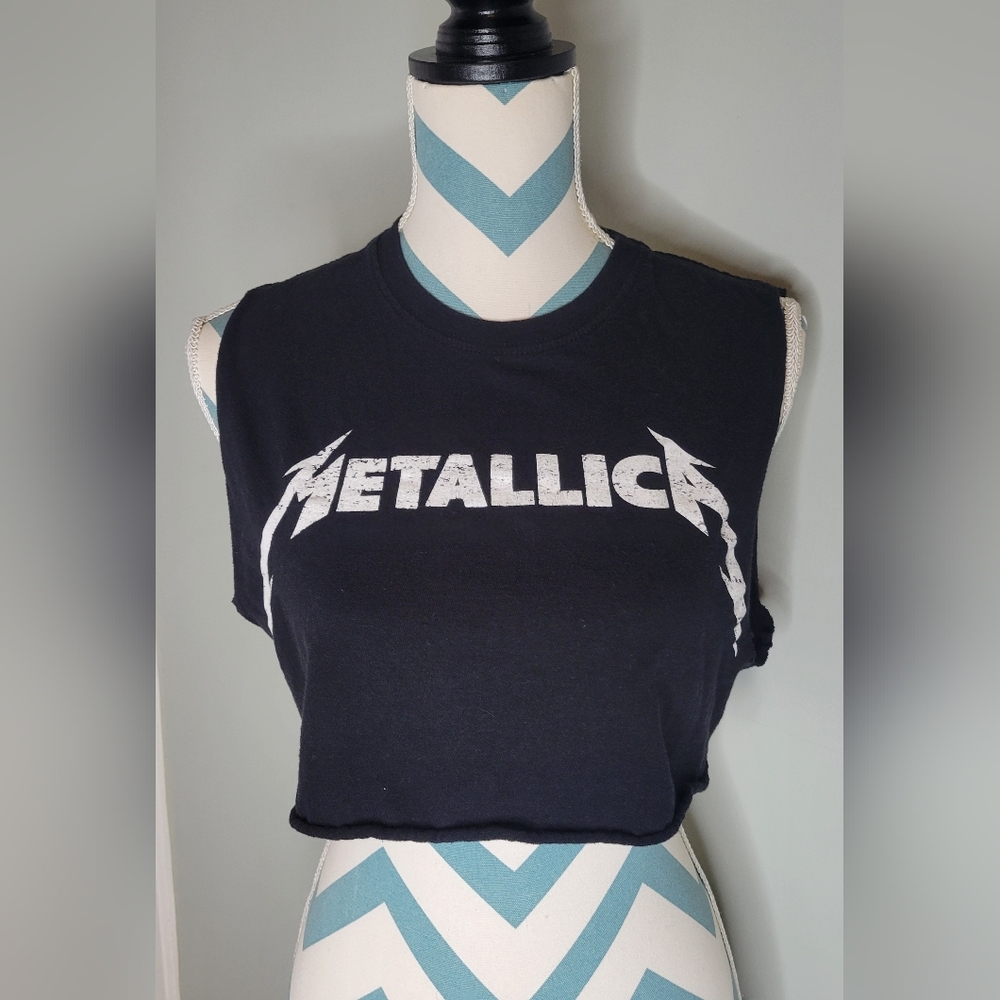 Metallica Band Crop Tank Top